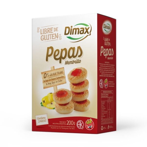Pepas de membrillo sin tacc Dimax
